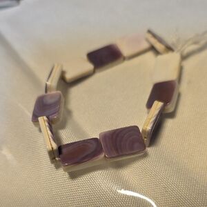 Purple Wampum Rectangular Bracelet